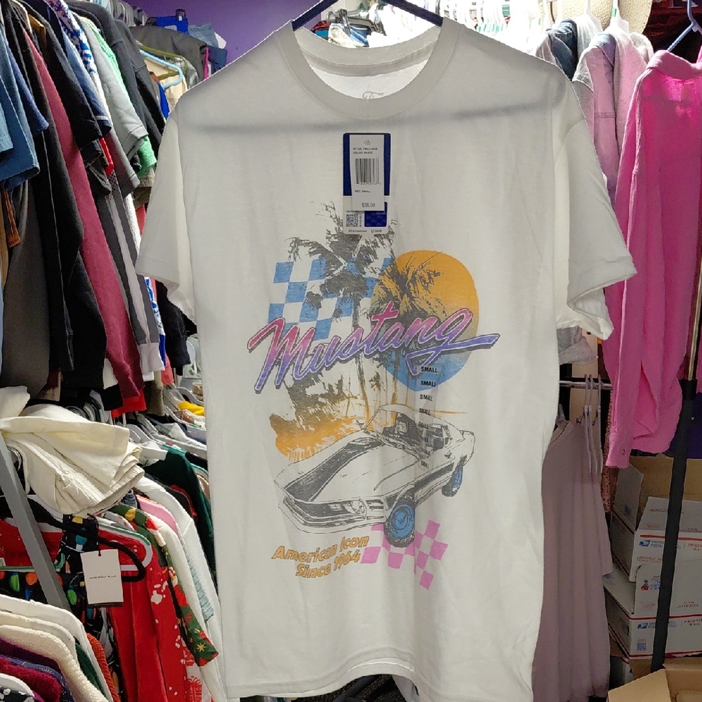 Ford Mustang Graphic White T-Shirt